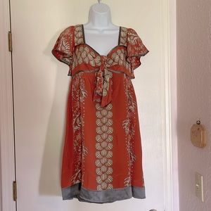 NANETTE LEPORE Silk Dress 10 Seashell Print